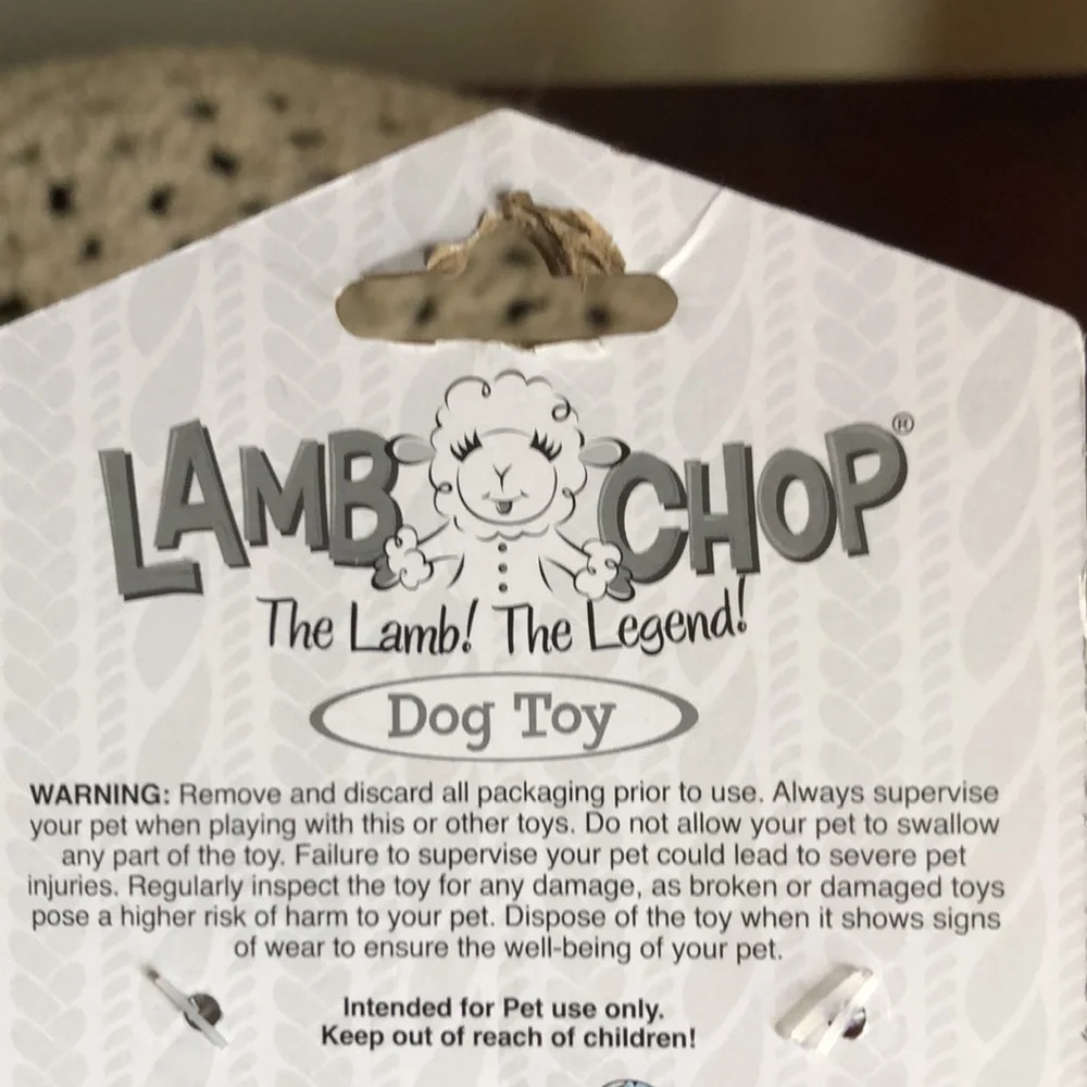 LAMB CHOP Dog Toy with Ladybug Feet